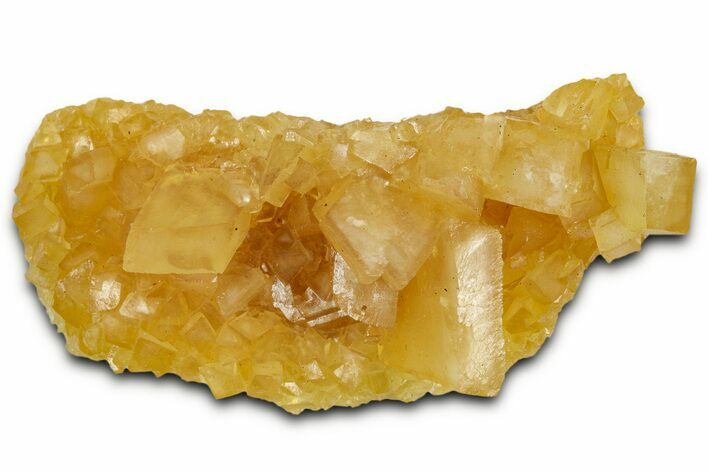 Fluorescent Yellow Calcite Crystal Cluster - South Dakota #330340